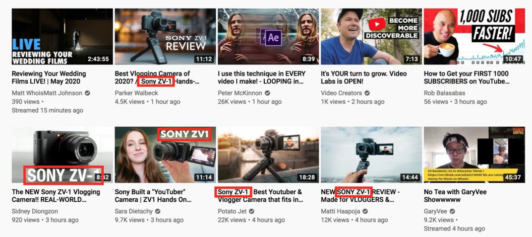 sony camera video production