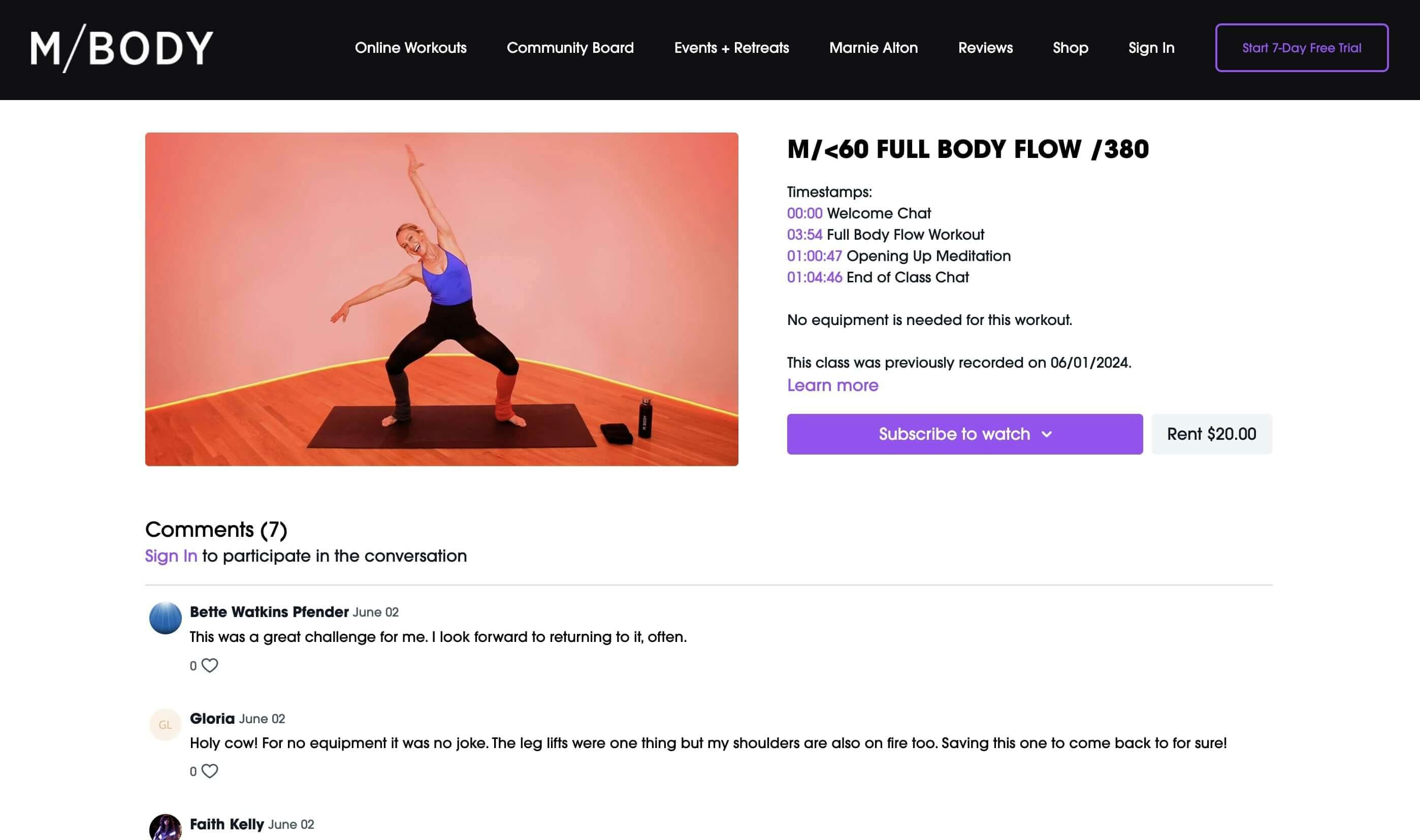 M body live streaming