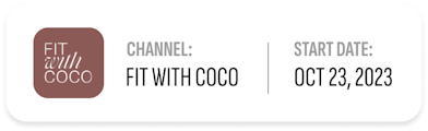 An image of Fit with Coco's Membership information.