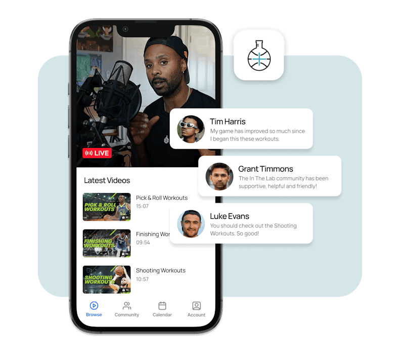 An image of In the Lab+ Live Streaming with Live Chat
